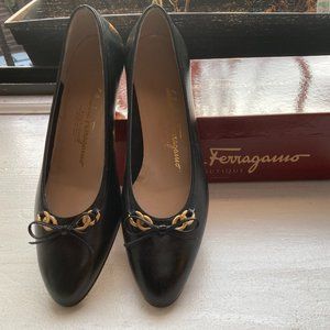 Salvatore Ferragamo Vintage Black Calf Shoes